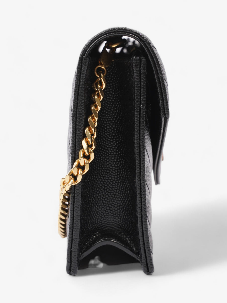 Cassandre Envelope Chain Wallet Black Matelasse Leather Image 5