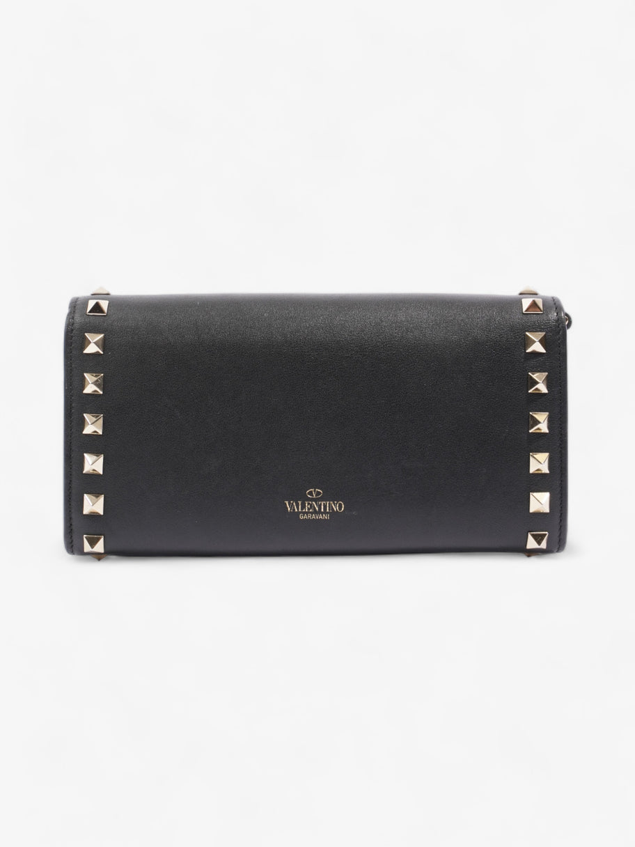 Valentino Rockstud Wristlet Wallet Black Leather Image 3