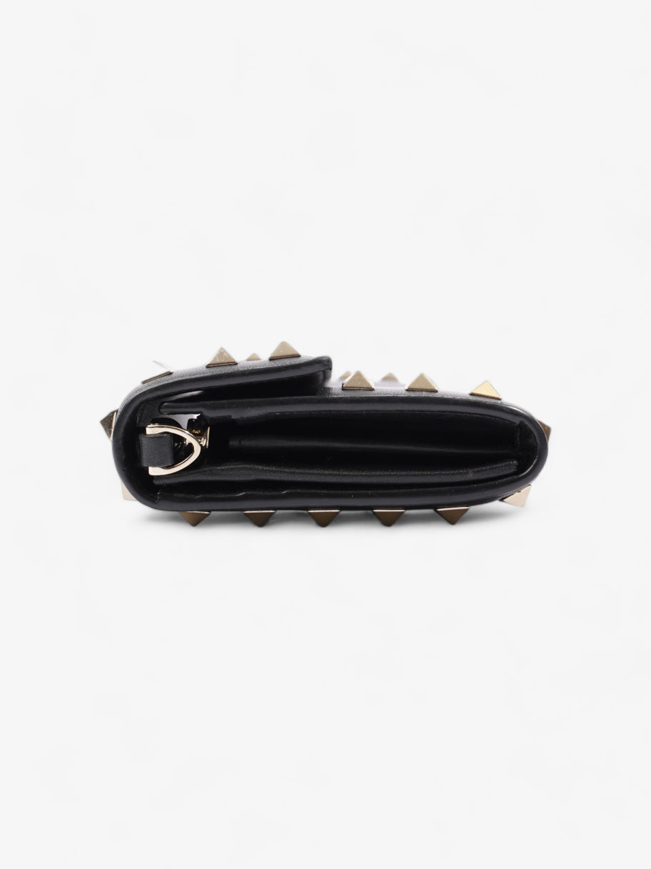 Valentino Rockstud Wristlet Wallet Black Leather Image 4