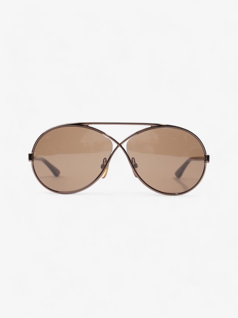  Tom Ford Aviator Sunglasses Brown Acetate 125mm