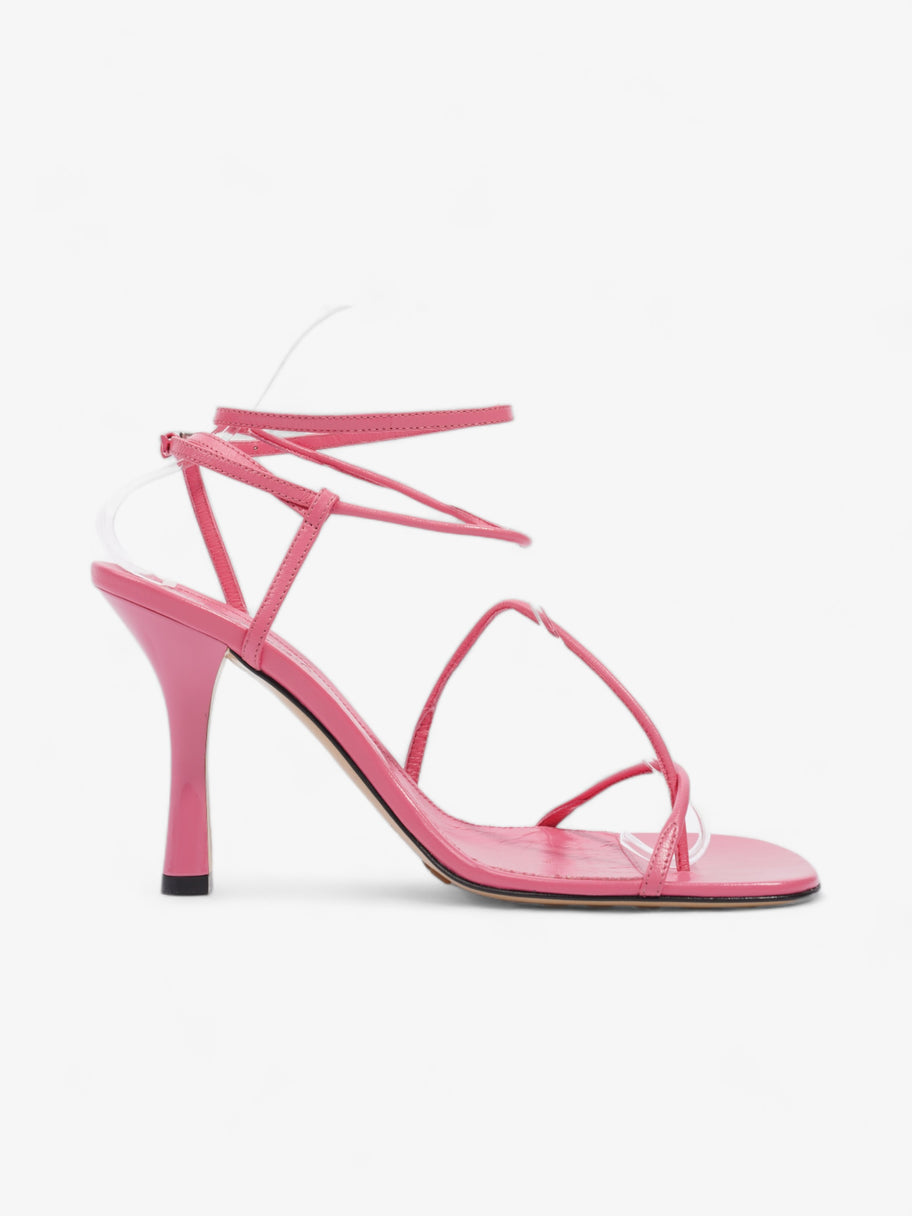 Bottega Veneta Squared Toe Strappy Sandals 80mm Milkshake Calfskin Leather EU 38.5 UK 5.5 Image 4