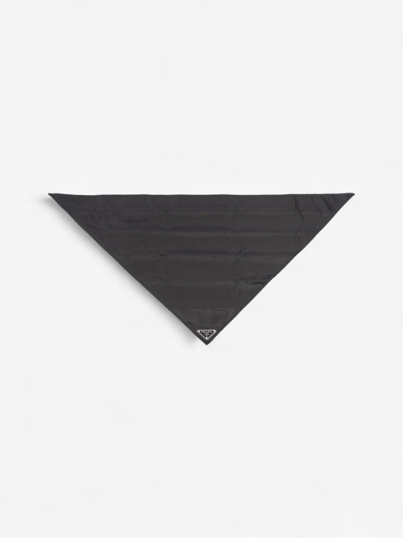  Prada Triangle Logo Bandana Black Re Nylon