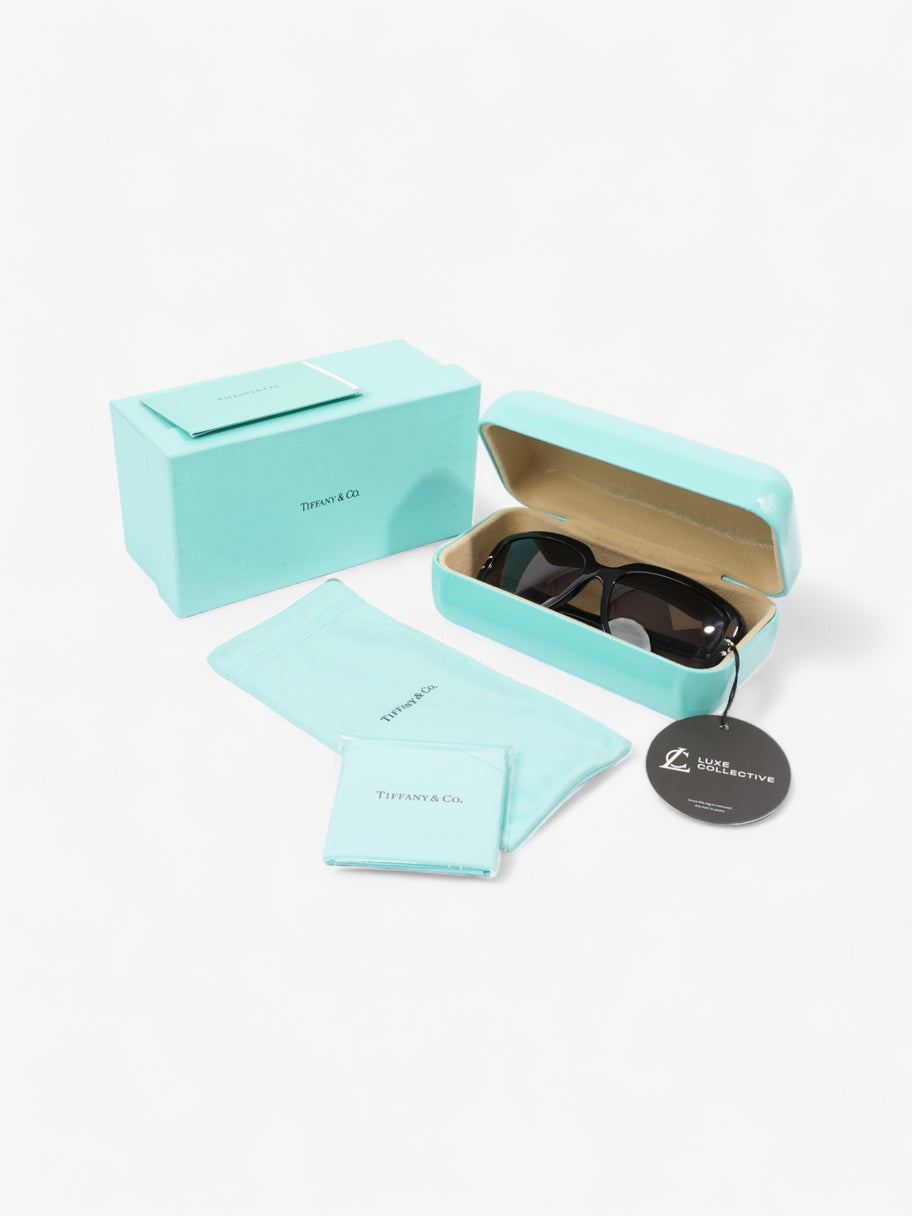 Tiffany and Co Crystal Detail Sunglasses Black Acetate 130mm Image 8