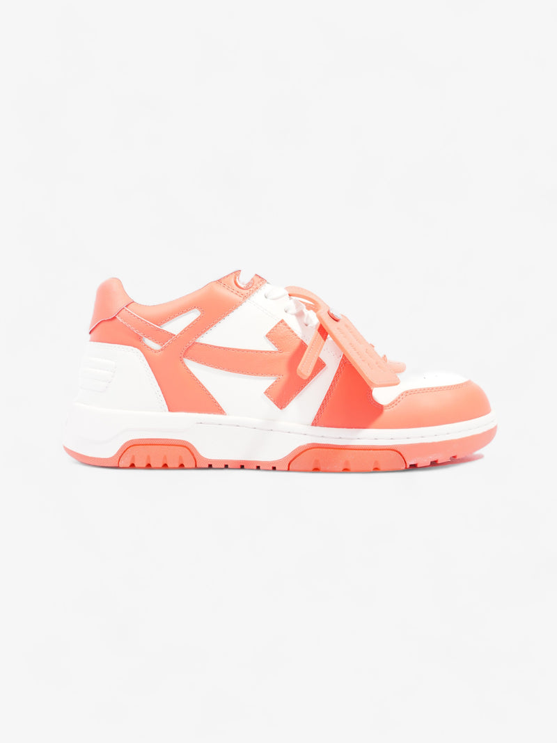  Off White Out Of Office Sneakers Orange Fluorescent  Calfskin Leather EU 41 UK 7