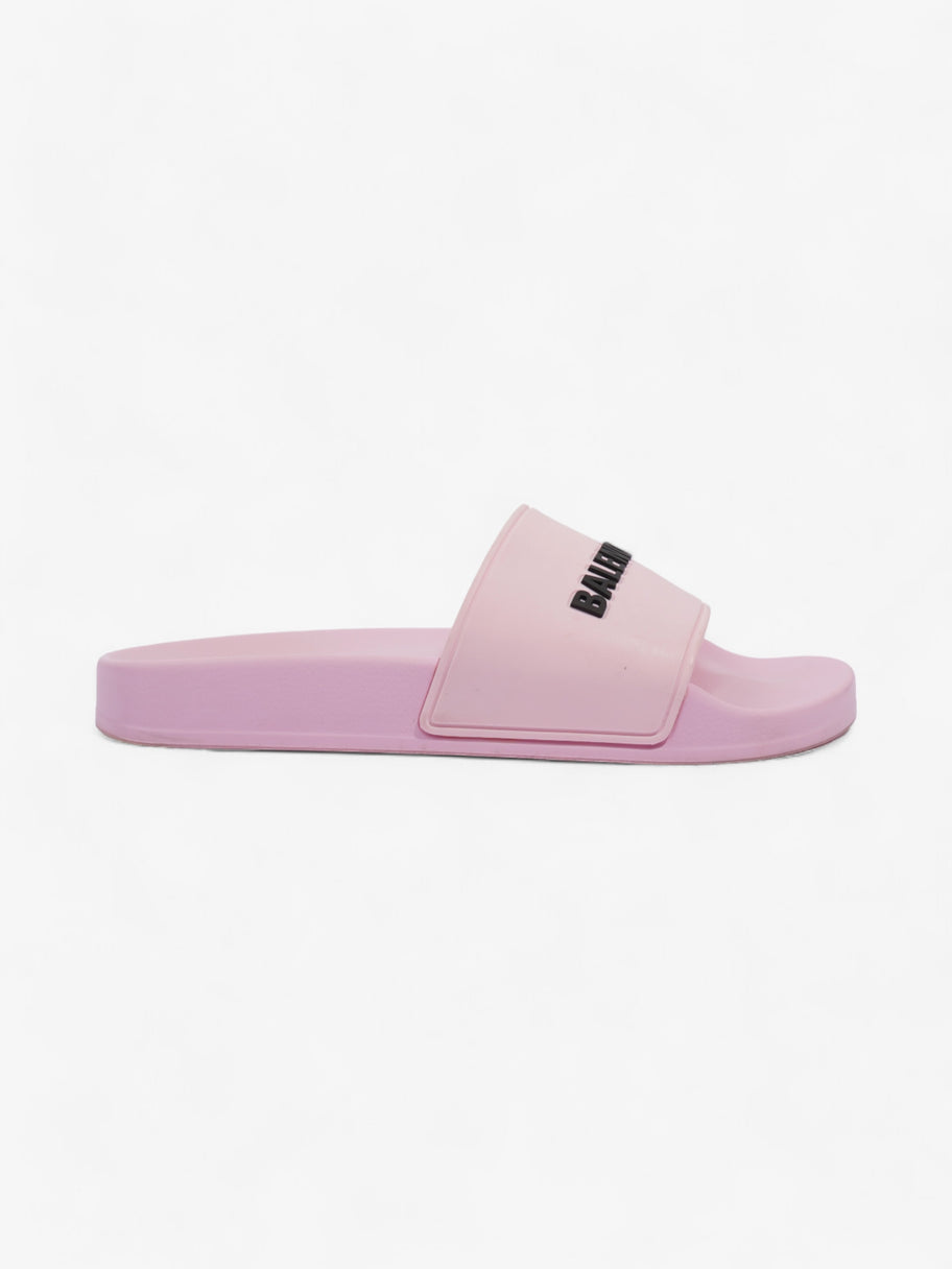 Balenciaga Logo Slider Pink / Black Rubber EU 37 UK 4 Image 1