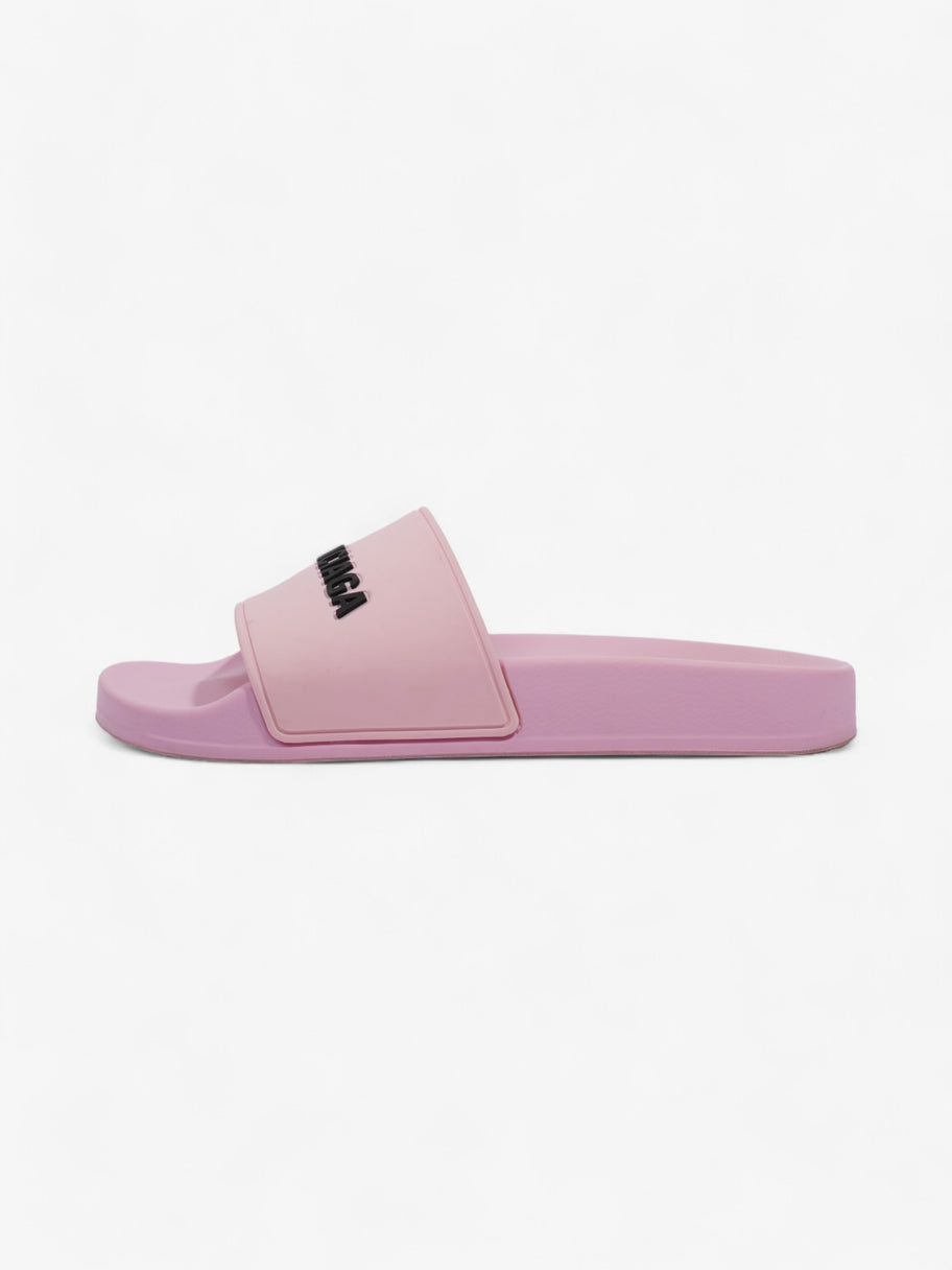 Balenciaga Logo Slider Pink / Black Rubber EU 37 UK 4 Image 5