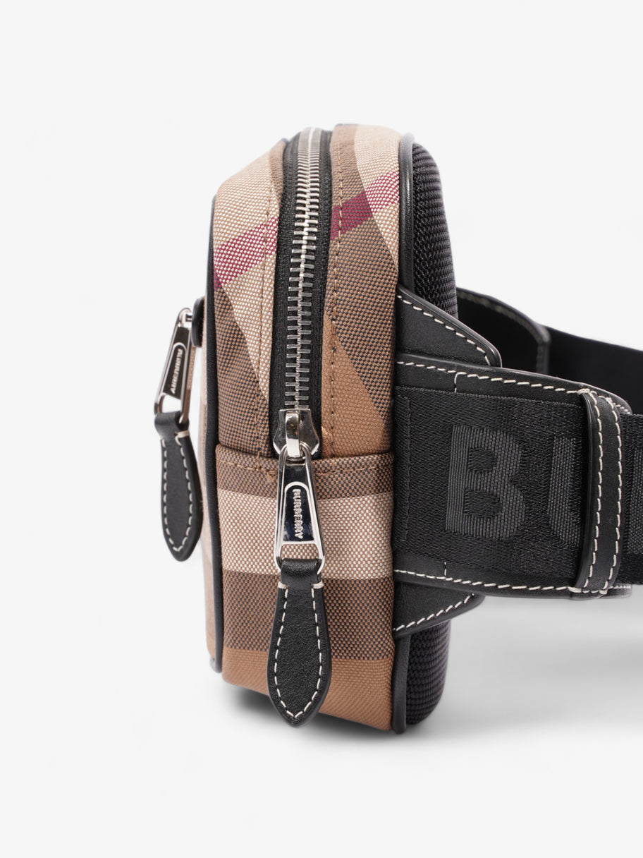 Burberry Double Zip Belt Bag Dark Birch Brown Cotton Image 3