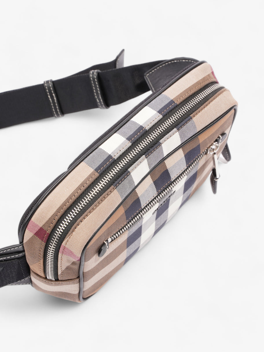 Burberry Double Zip Belt Bag Dark Birch Brown Cotton Image 7