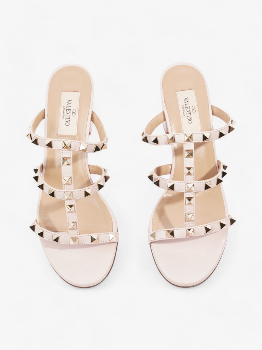 Valentino Rockstud Sandals 50 Pink / Gold Leather EU 37.5 UK 4.5 Image 8