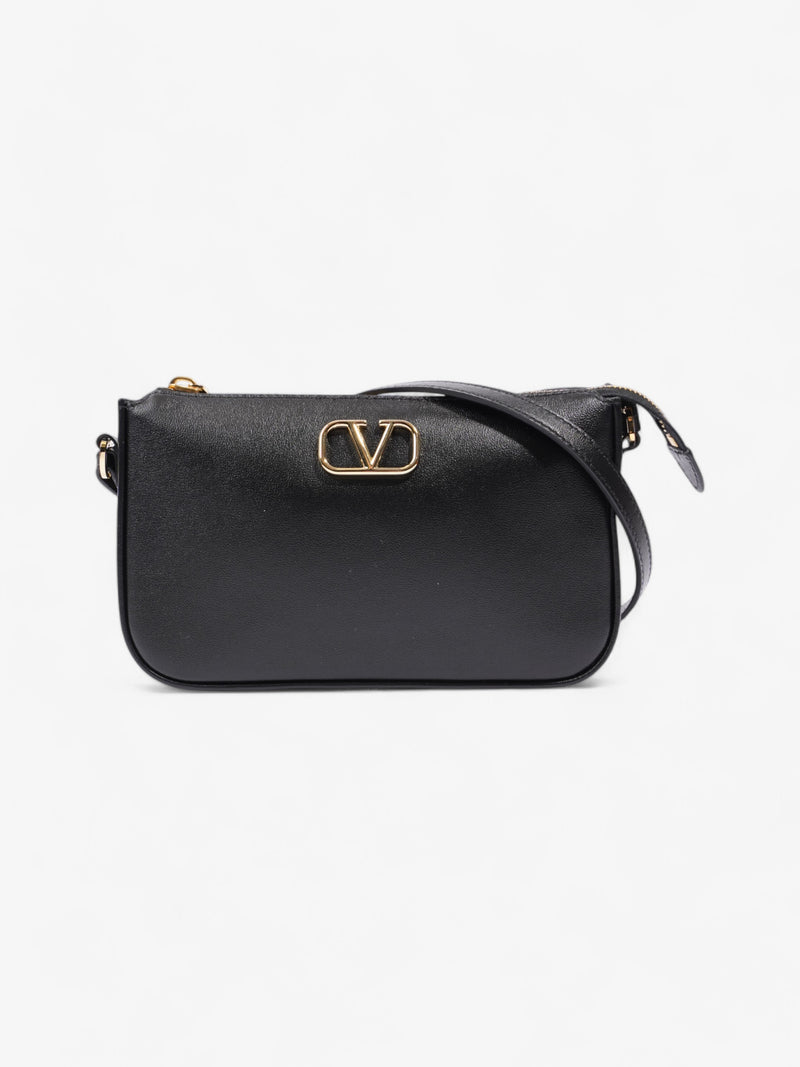  Valentino VLogo Signature Crossbody Black Calfskin Leather Mini