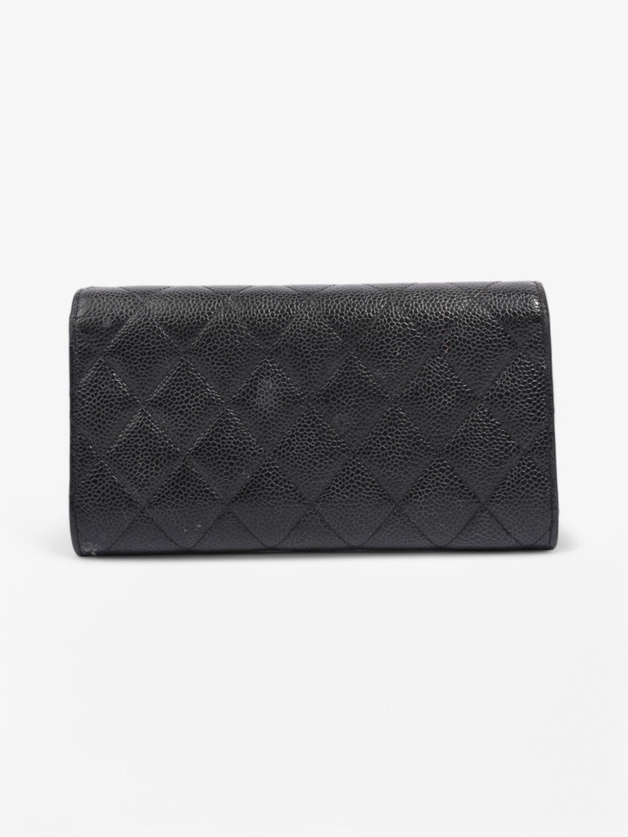 Chanel Classic Long Flap Wallet Black Caviar Leather Image 2