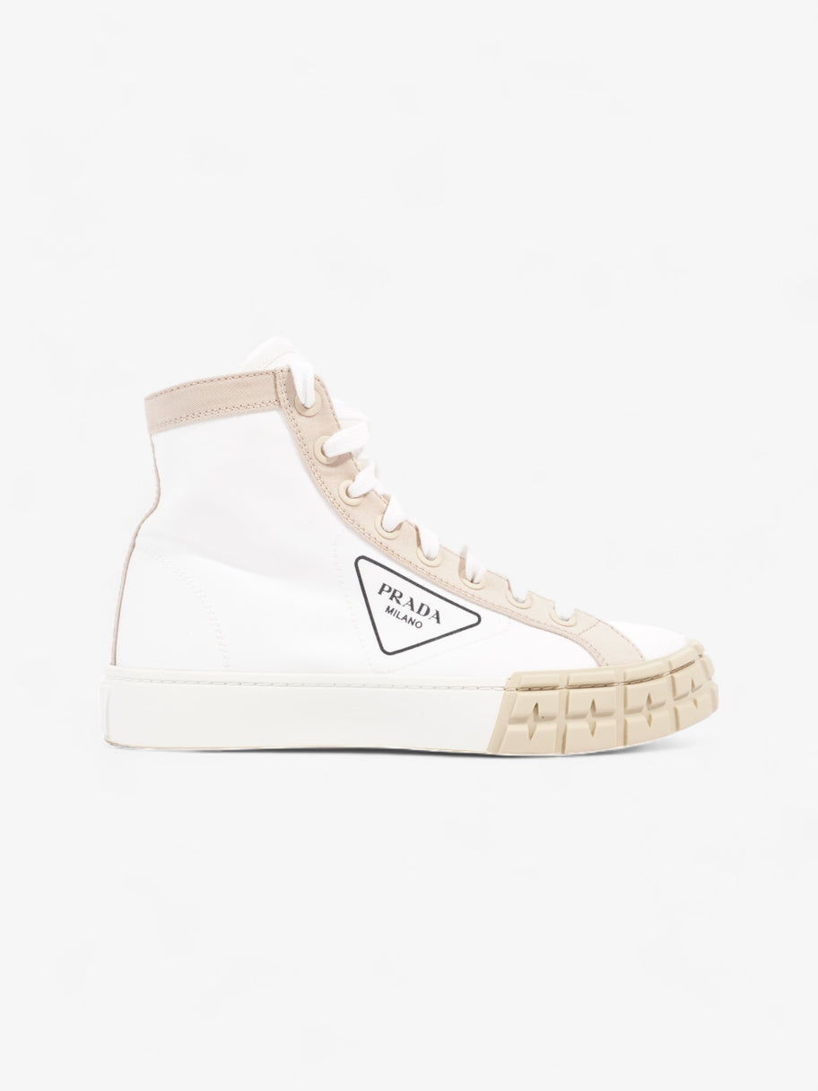 Prada Garbadine High Tops White / Beige Canvas EU 38 UK 5 Image 1