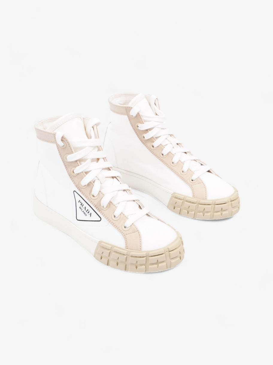 Prada Garbadine High Tops White / Beige Canvas EU 38 UK 5 Image 2