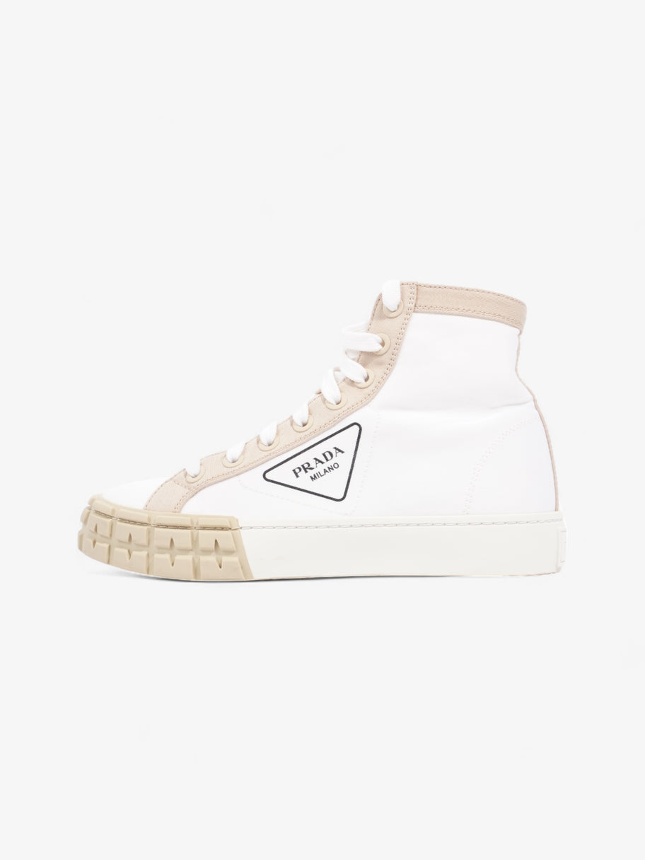 Prada Garbadine High Tops White / Beige Canvas EU 38 UK 5 Image 5