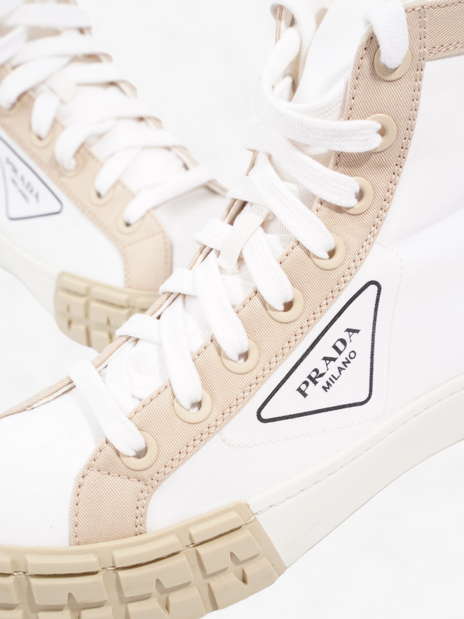 Prada Garbadine High Tops White / Beige Canvas EU 38 UK 5 Image 9