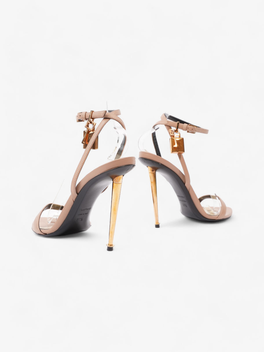 Tom Ford Padlock Heels 100 Nude Leather EU 37.5 UK 4.5 Image 10