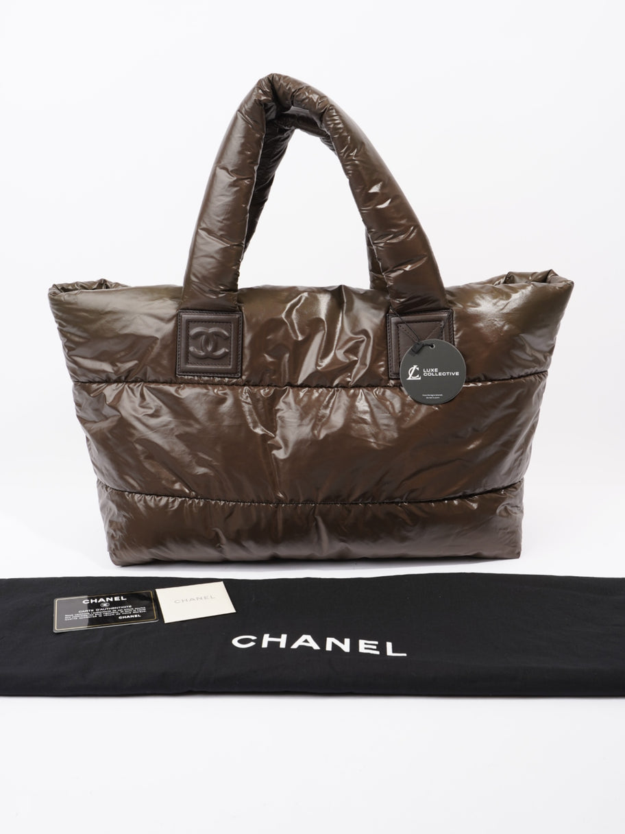 Chanel Coccon Tote Bag Brown Nylon Small Image 10