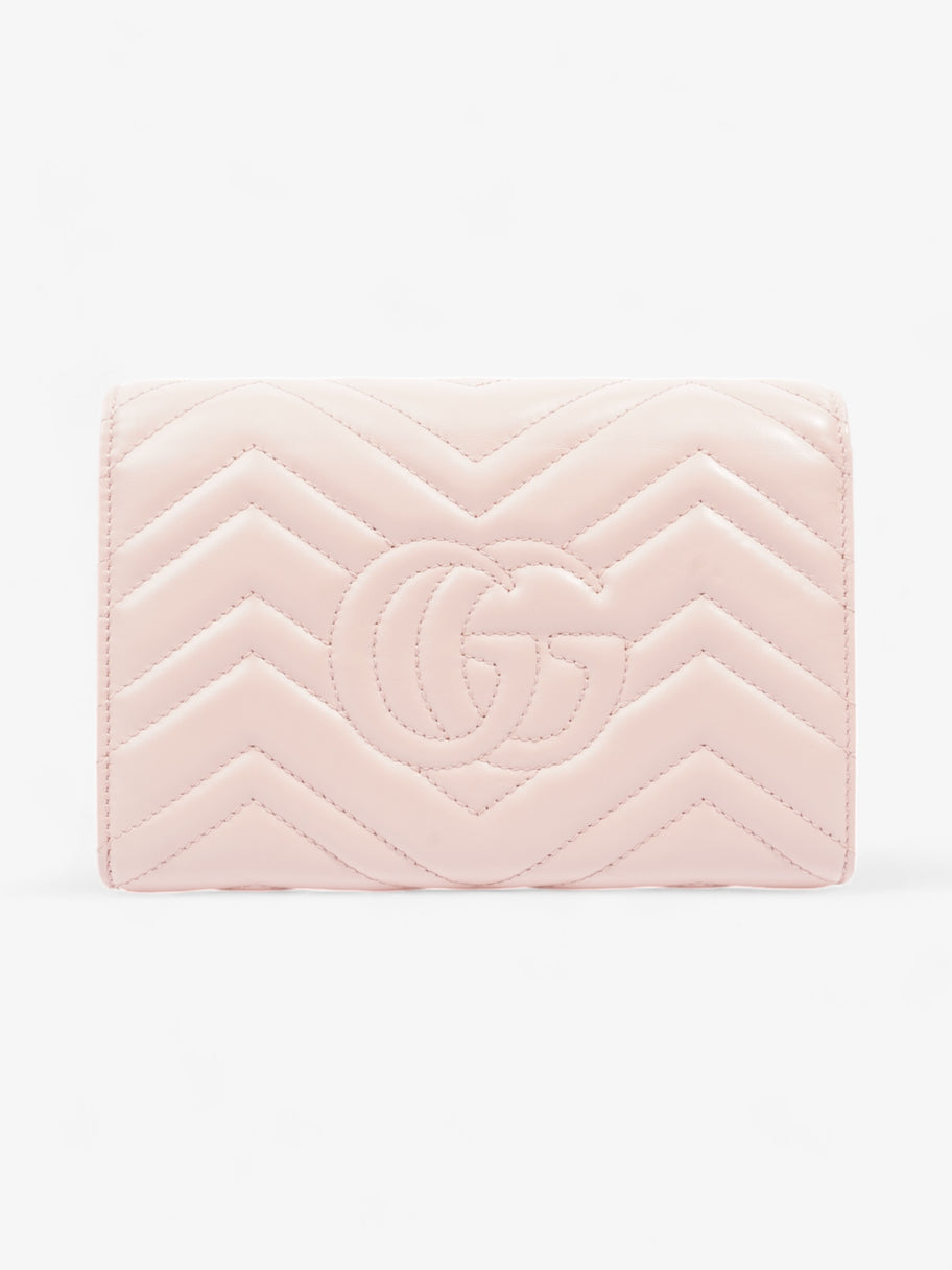 Gucci GG Marmont Chain Wallet Pink Matelasse Leather Mini Image 4