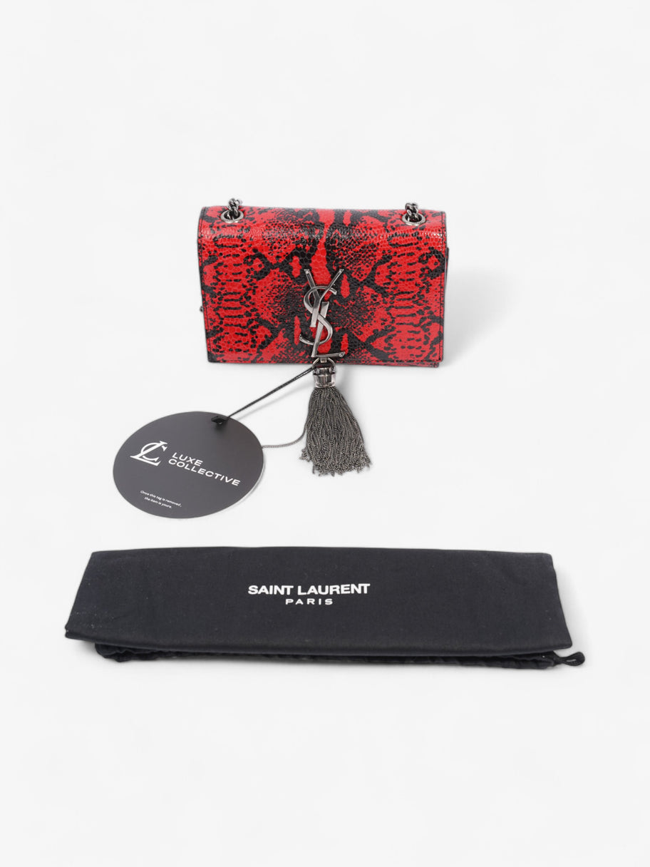 Saint Laurent Kate Tassel Red / Black Calfskin Leather Small Image 8