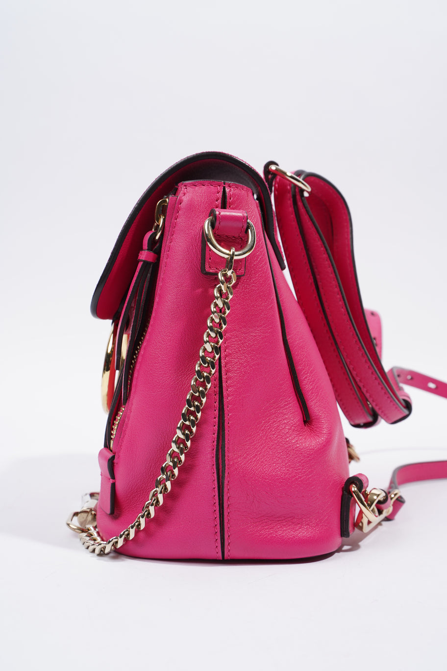 Chloe Mini Faye Backpack Hot Pink Leather Image 2