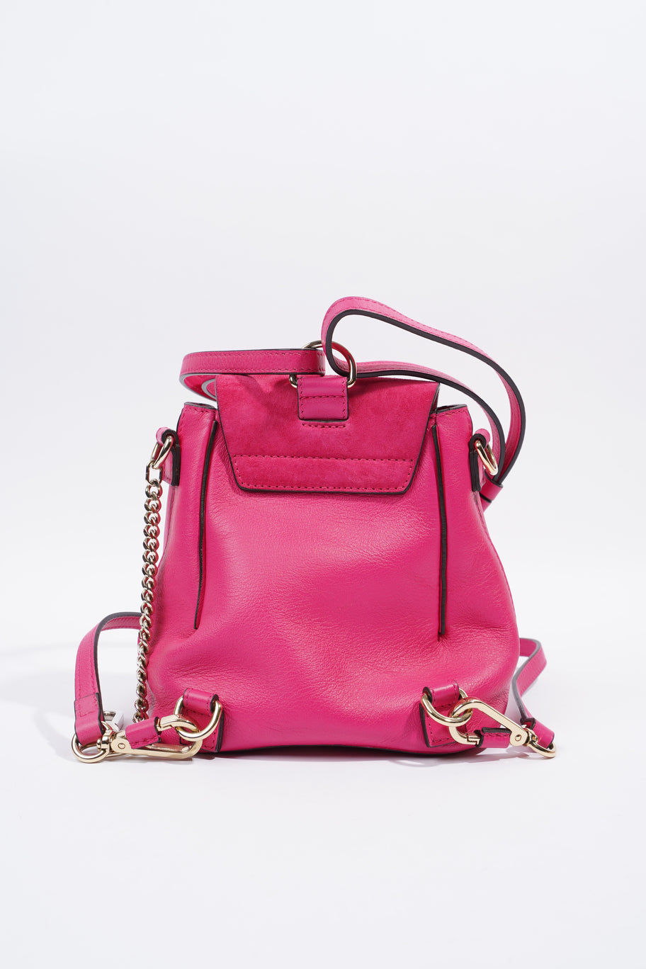 Chloe Mini Faye Backpack Hot Pink Leather Image 3