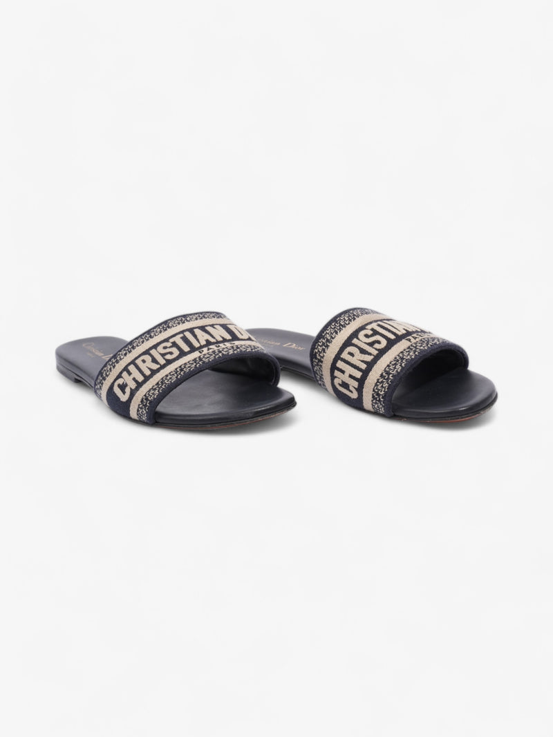  Dway Slides Navy / Beige  Canvas EU 38 UK 5