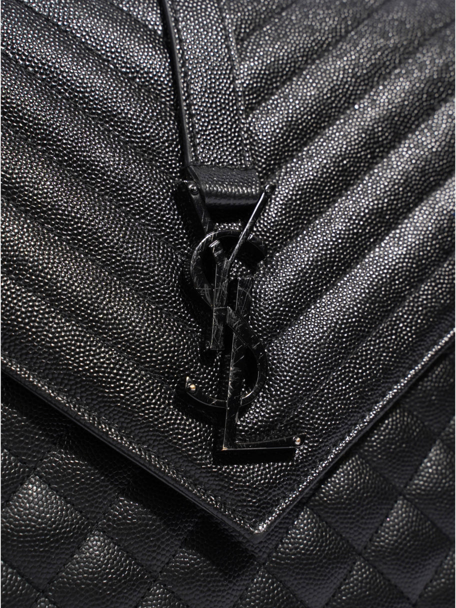 Saint Laurent Envelope Black Grained Leather Large Image 7