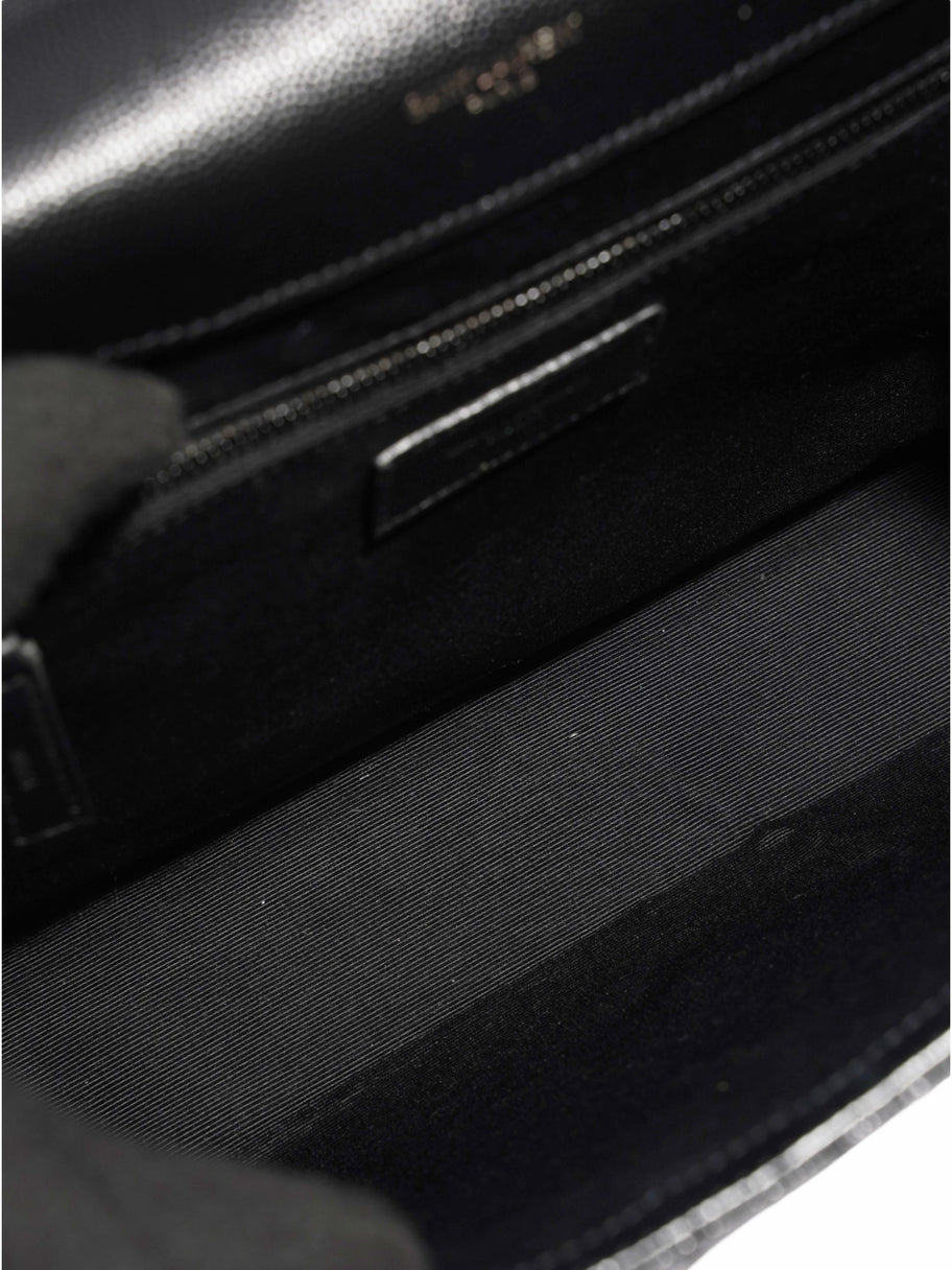 Saint Laurent Envelope Black Grained Leather Large Image 9