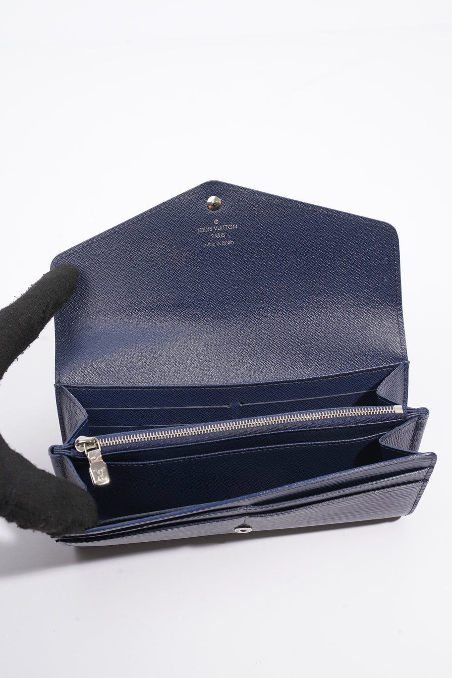 Epi Portefeuille Sarah Navy Epi Leather Image 8