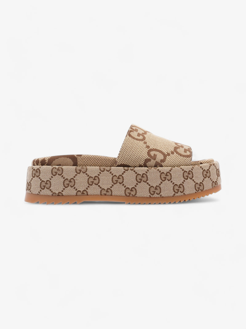  Gucci Angelina Camel And Ebony GG Supreme Canvas EU 38 UK 5