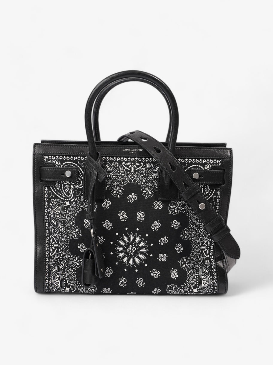 Saint Laurent Sac De Jour Bandana Black / White Calfskin Leather Baby Image 1