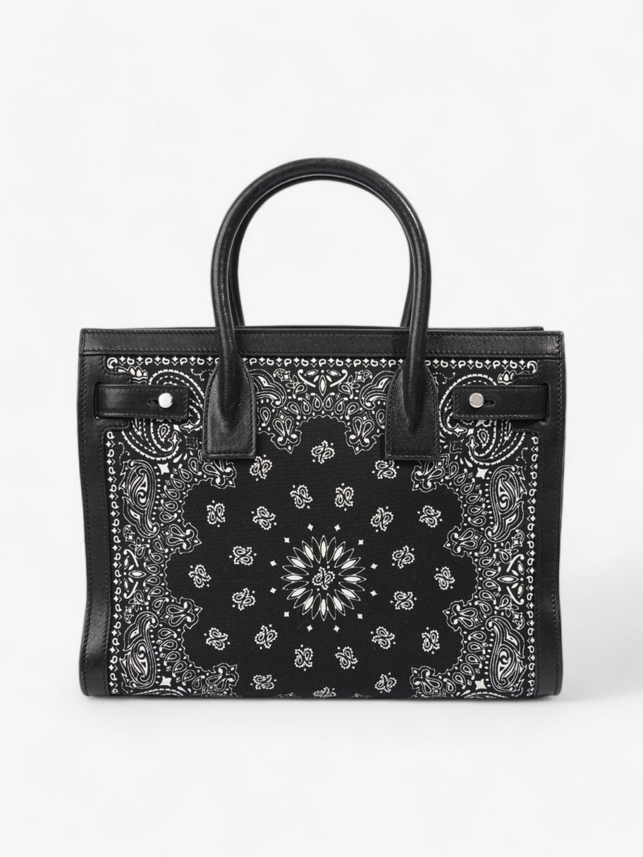 Saint Laurent Sac De Jour Bandana Black / White Calfskin Leather Baby Image 4