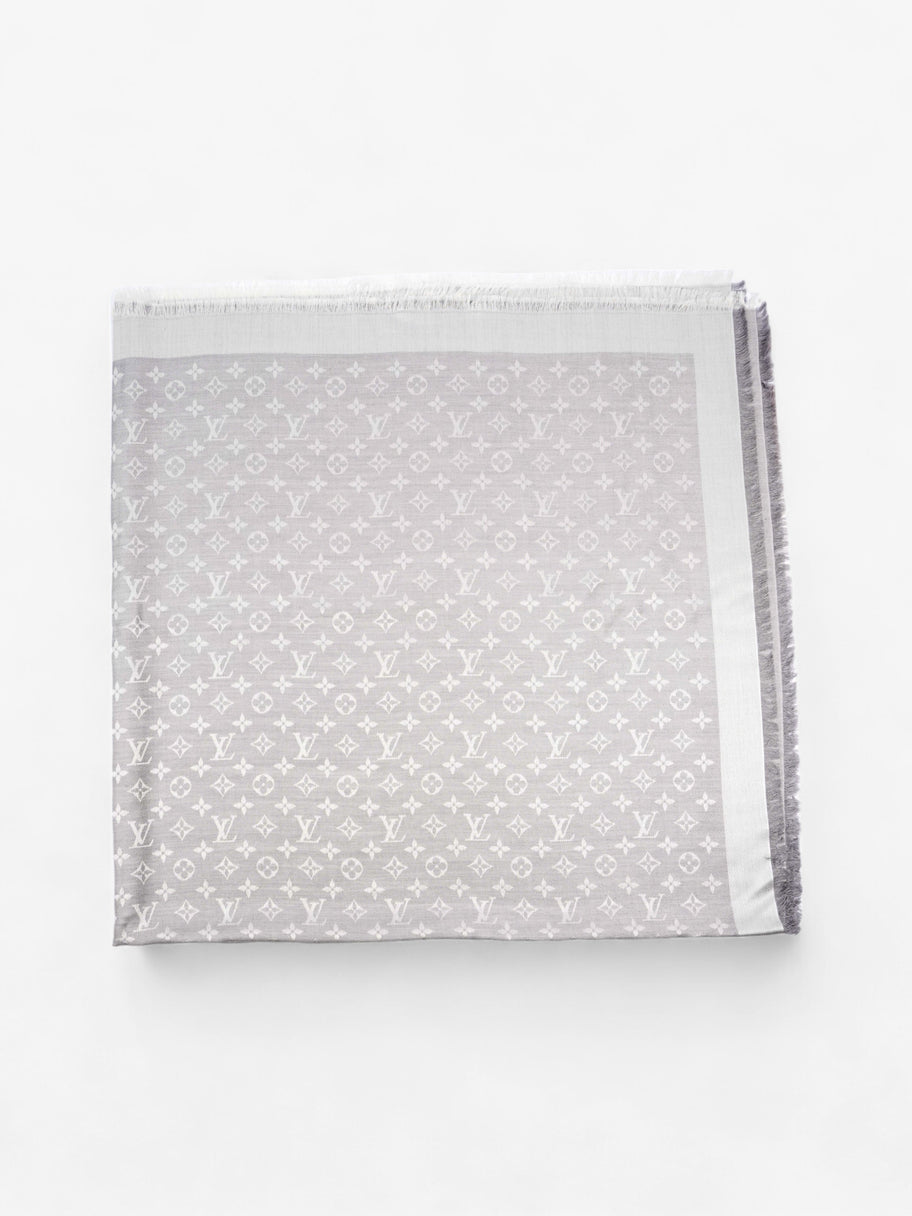 Louis Vuitton Classic Shawl Monogram Grey Silk Image 1