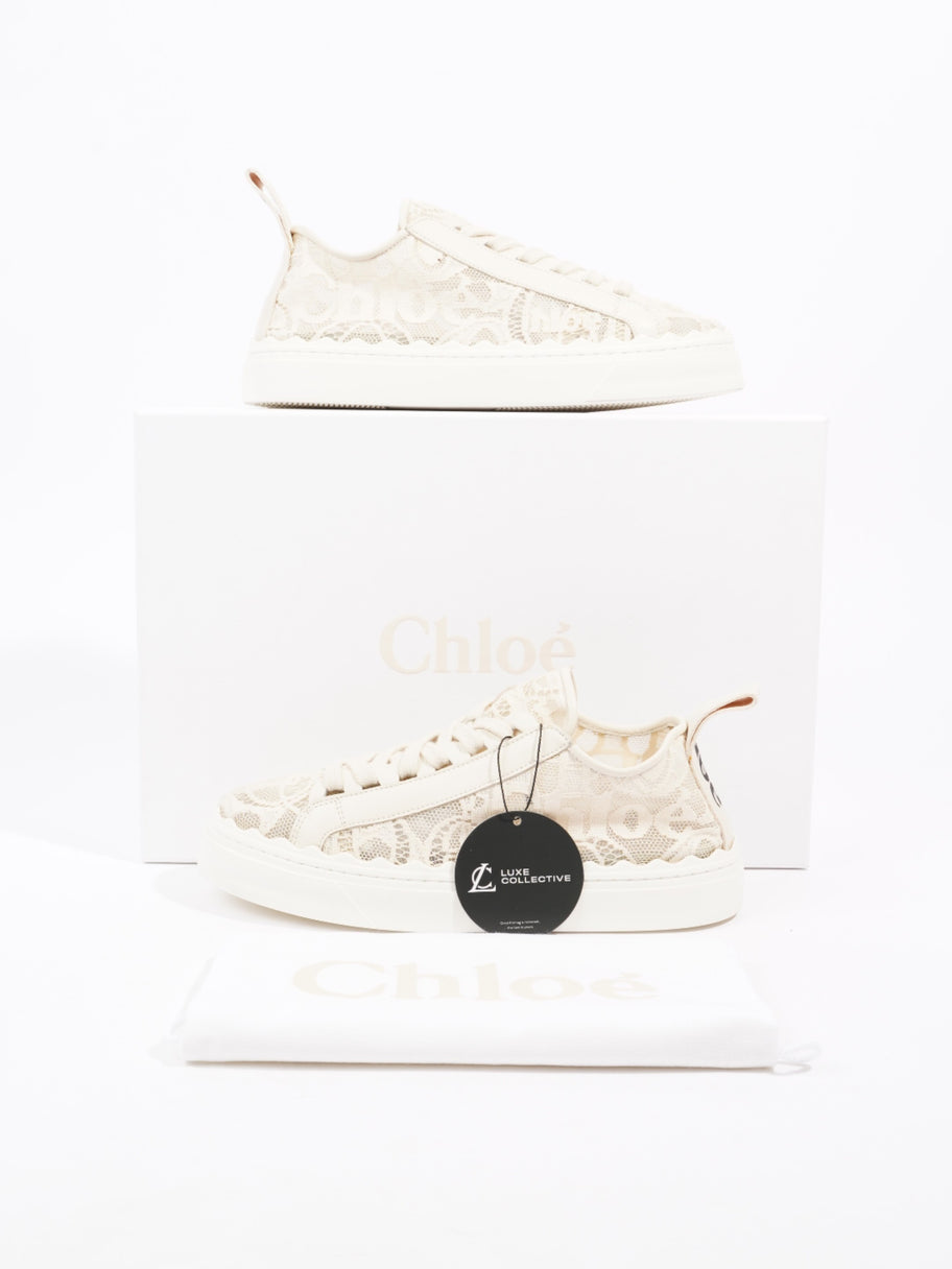 Chloe Lauren Sneakers Cream Lace EU 38 UK 5 Image 10