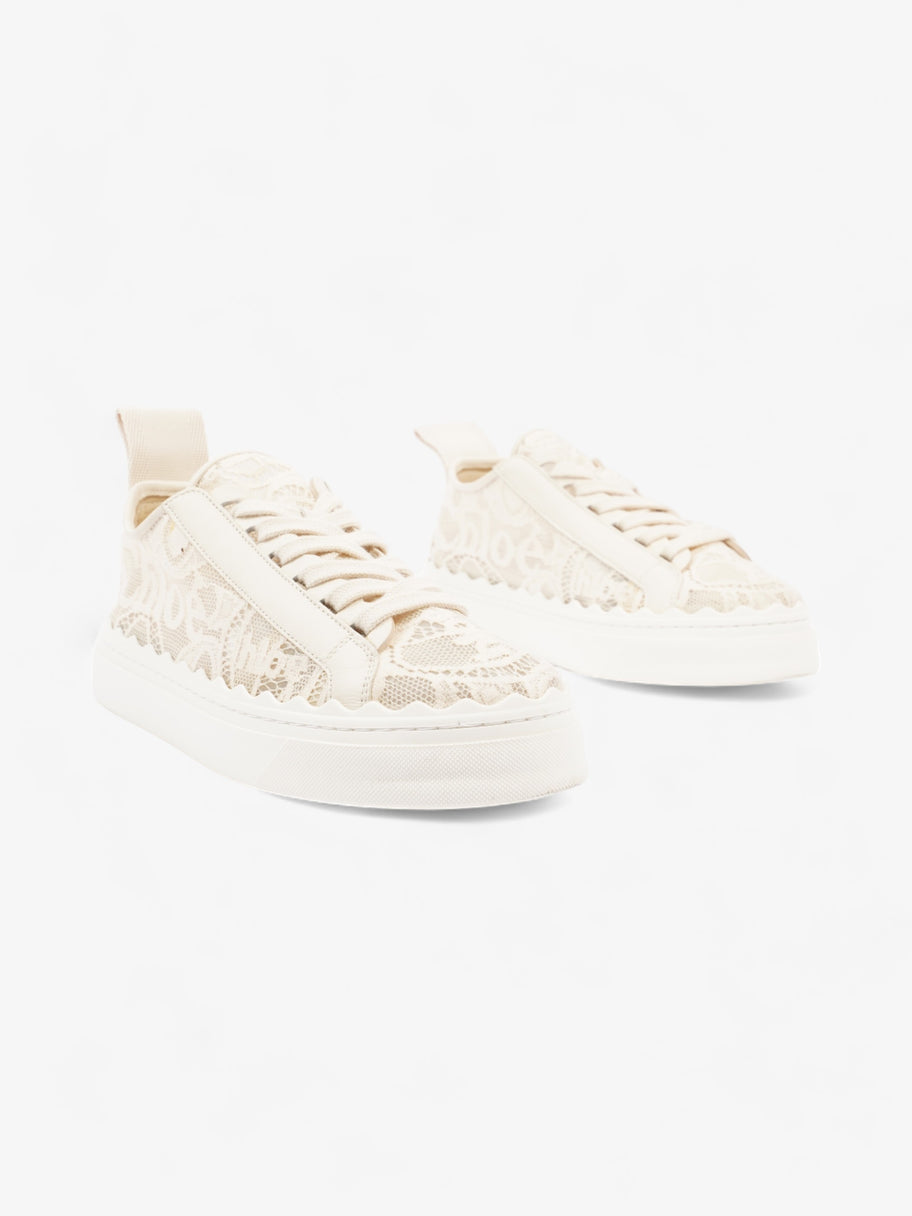 Chloe Lauren Sneakers Cream Lace EU 38 UK 5 Image 2