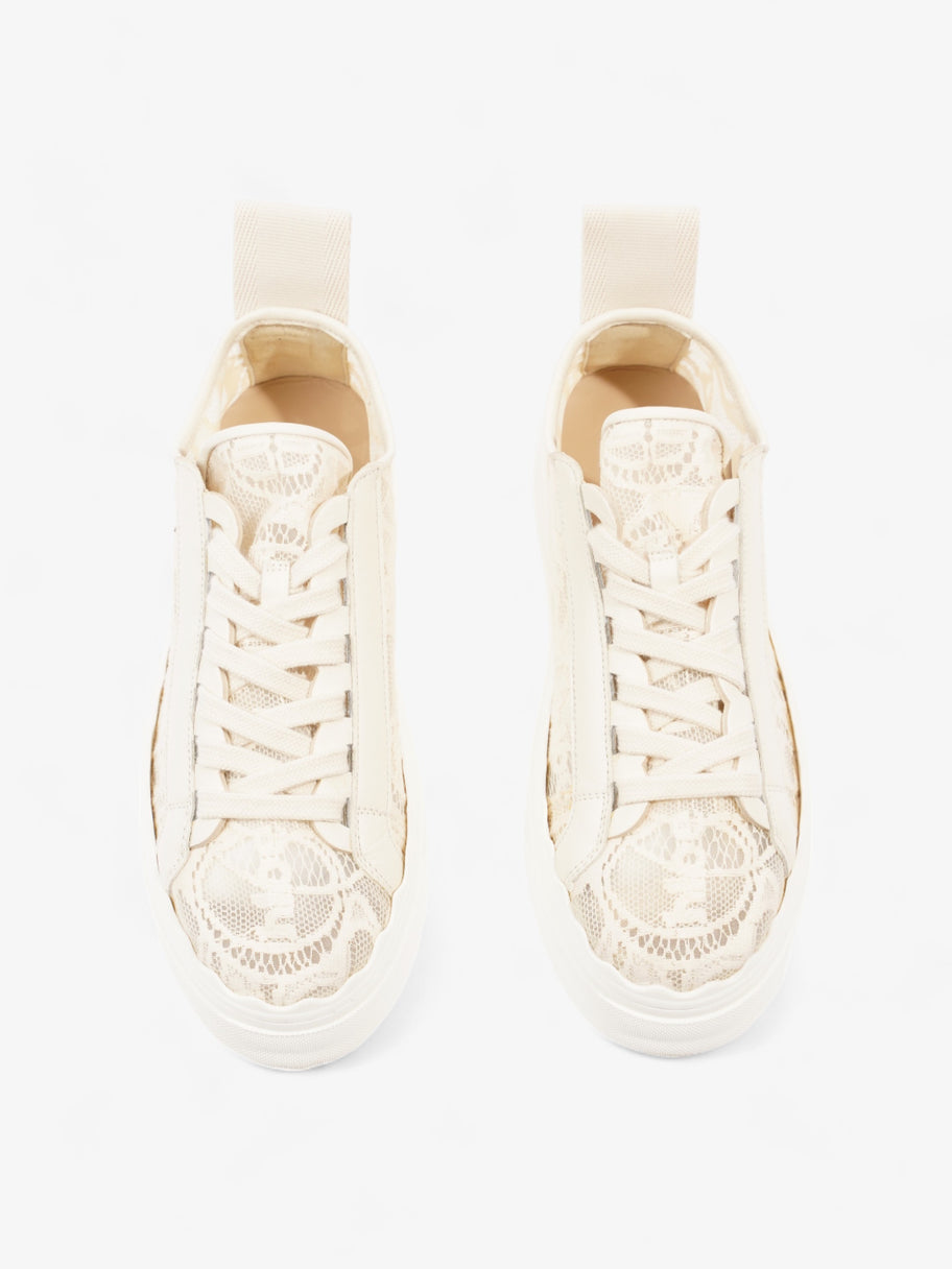 Chloe Lauren Sneakers Cream Lace EU 38 UK 5 Image 8