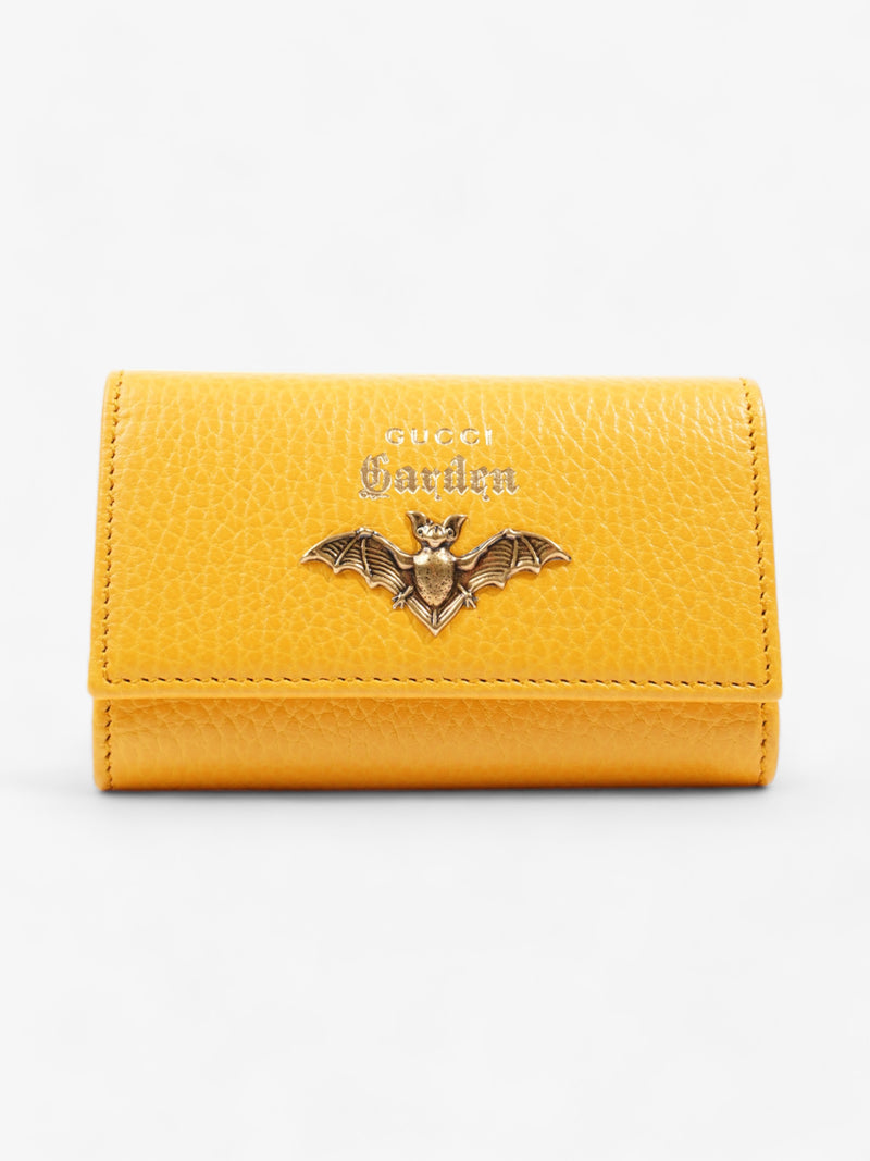  Gucci Garden Key Case with Bat Mustard Leather