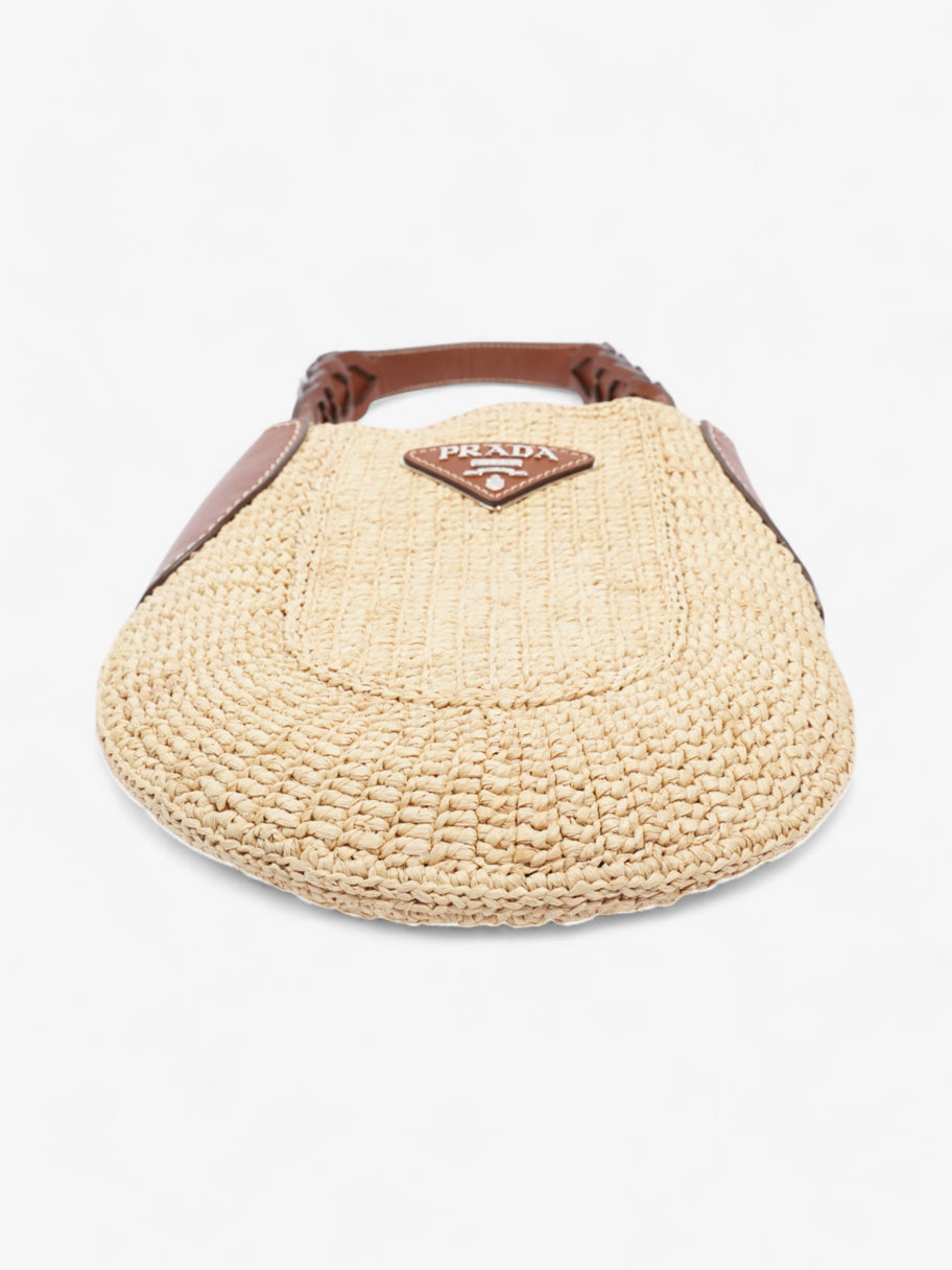 Prada Open Hobo Natural / Brown Raffia Image 6