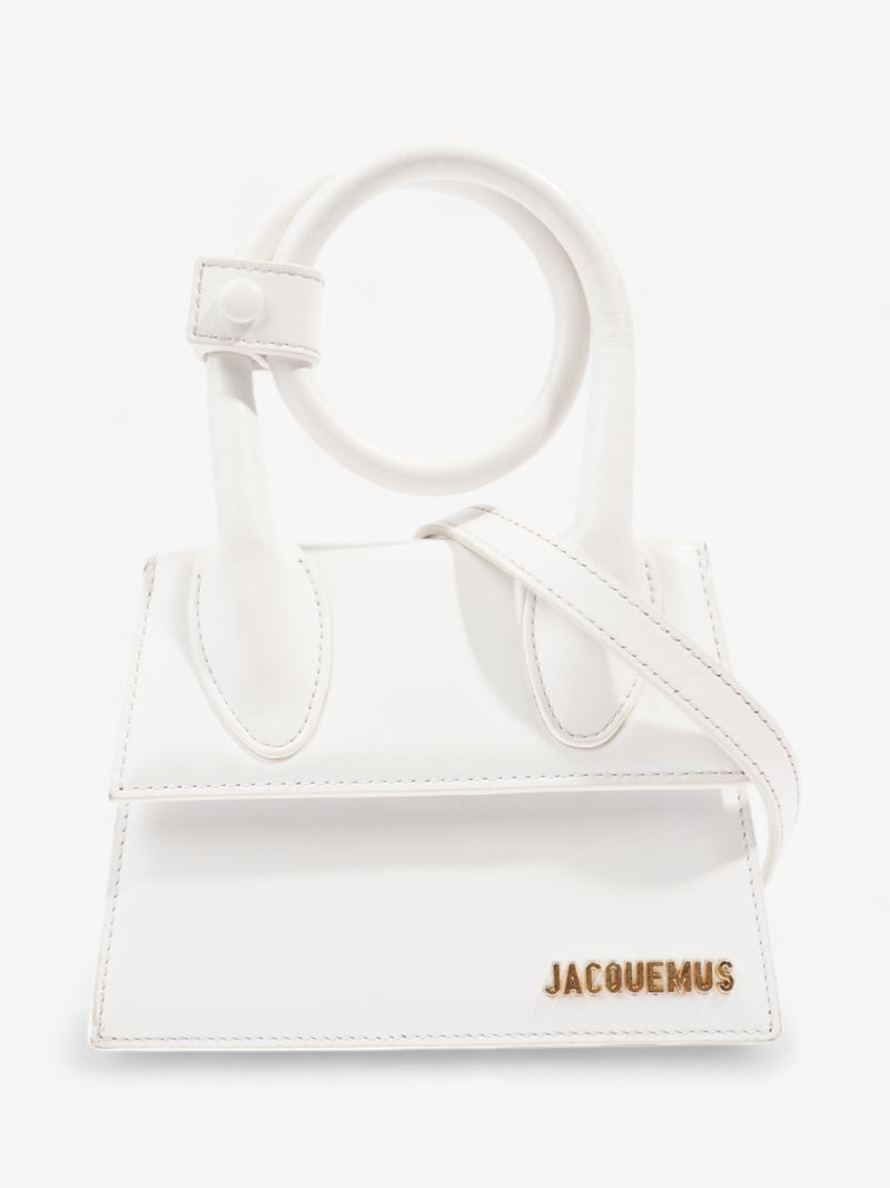  Jacquemus Le Chiquito Noeud White Leather