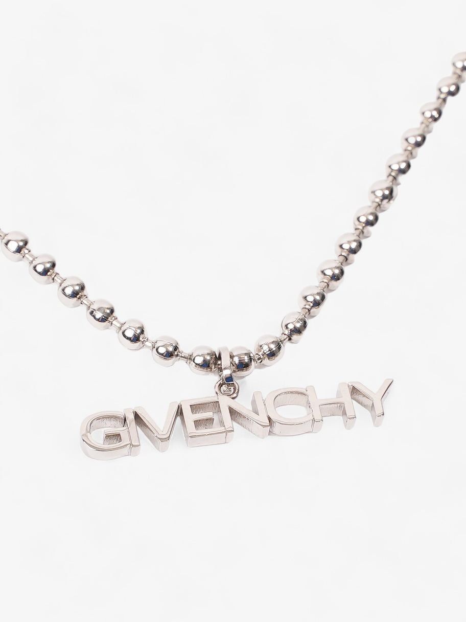 Givenchy Logo Lettering Necklace Silver Base Metal Image 2