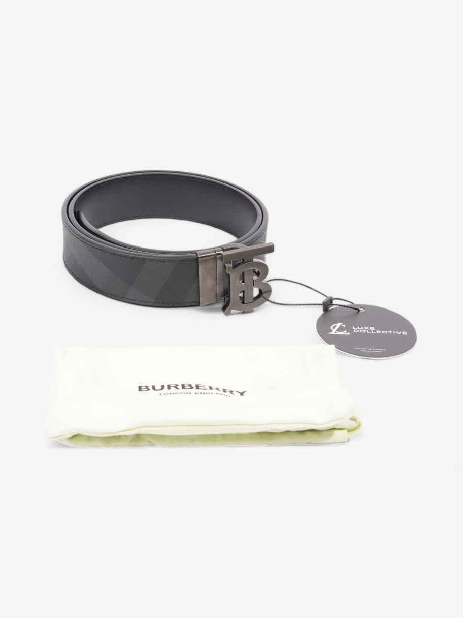 Burberry Reversible Belt Black Coated Canvas 80cm 32