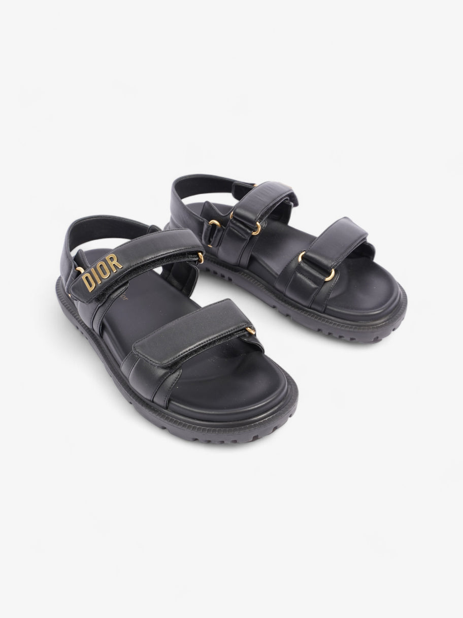 Christian Dior Dioract Sandals Black / Gold Leather EU 39.5 UK 6.5 Image 2