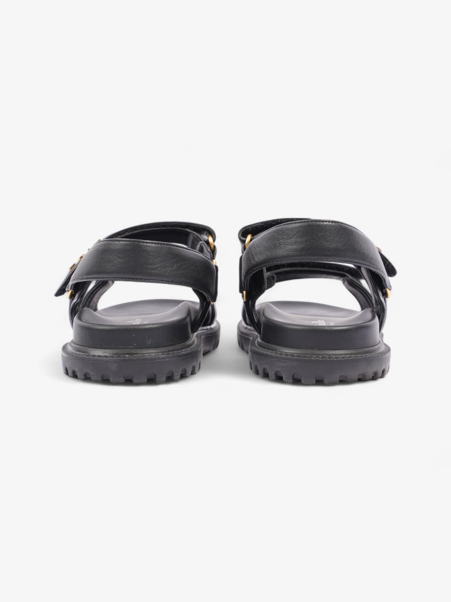 Christian Dior Dioract Sandals Black / Gold Leather EU 39.5 UK 6.5 Image 6