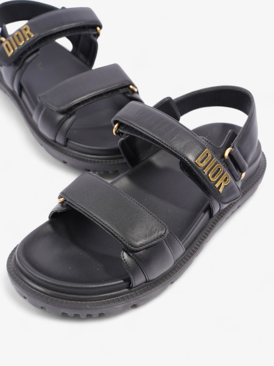 Christian Dior Dioract Sandals Black / Gold Leather EU 39.5 UK 6.5 Image 9