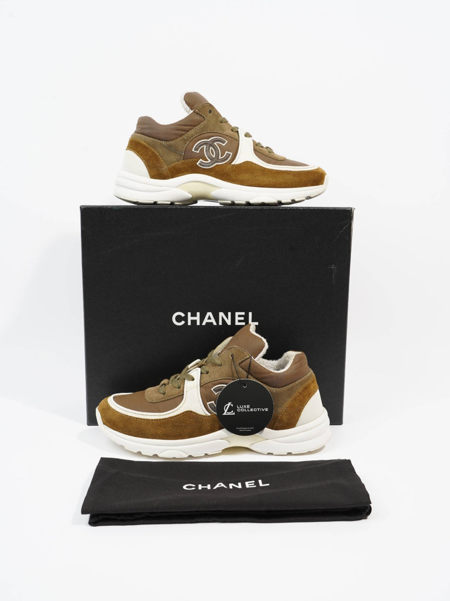 CC Logo Sneakers Brown / White Suede EU 37 UK 4 Image 8