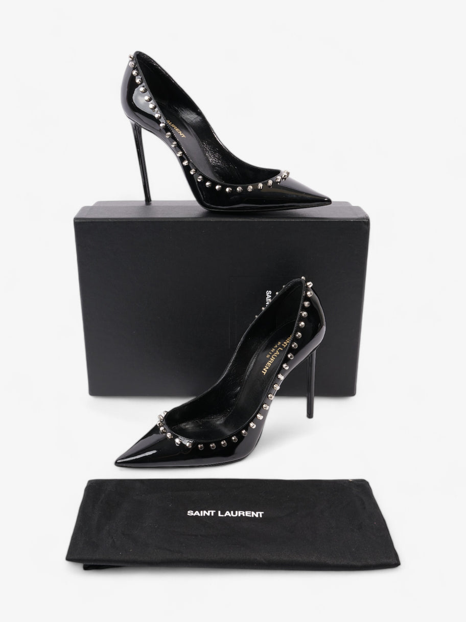 Saint Laurent Saint Zoe Heels 105 Black Patent Leather EU 39 UK 6 Image 9