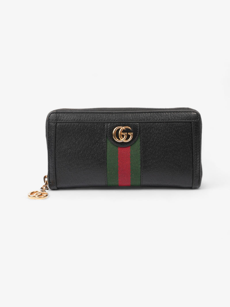  Gucci Continental Wallet Black / Red / Green Leather