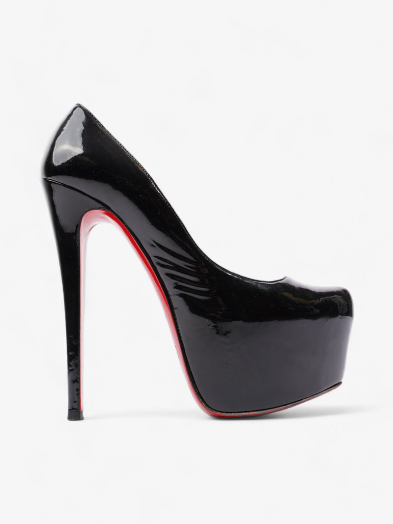  Christian Louboutin Daffodile 160mm Black Patent Leather EU 38 UK 5