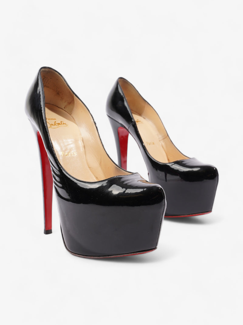  Christian Louboutin Daffodile 160mm Black Patent Leather EU 38 UK 5