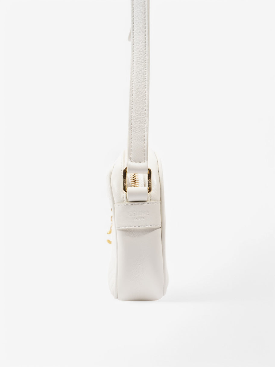 Celine C Charm Crossbody White Leather Image 3